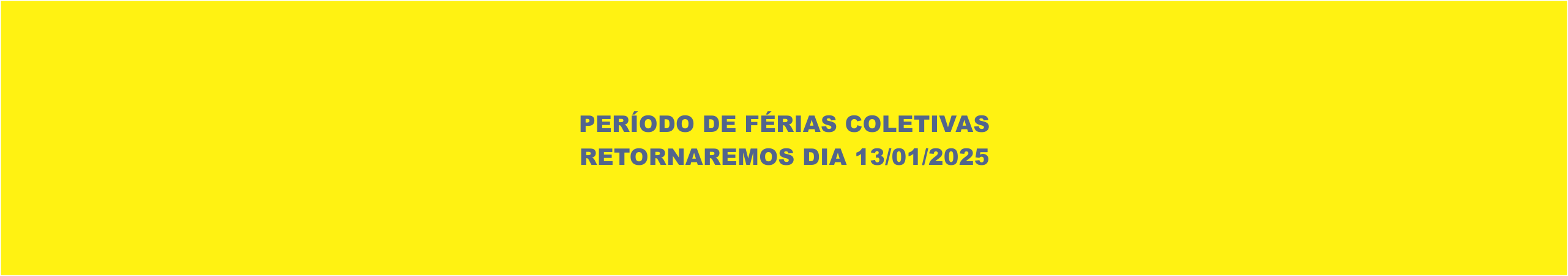 AVISO DE FÉRIAS